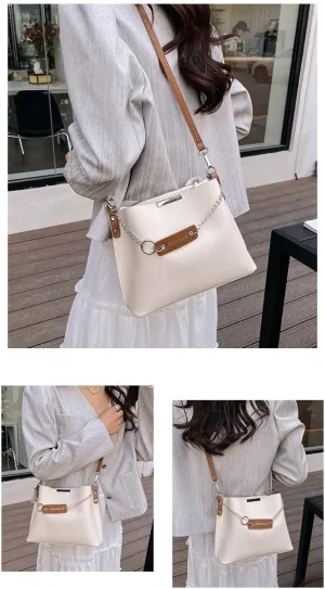 cross-body bag Premium Crossbody Soft Leather Shoulder Bucket Bag