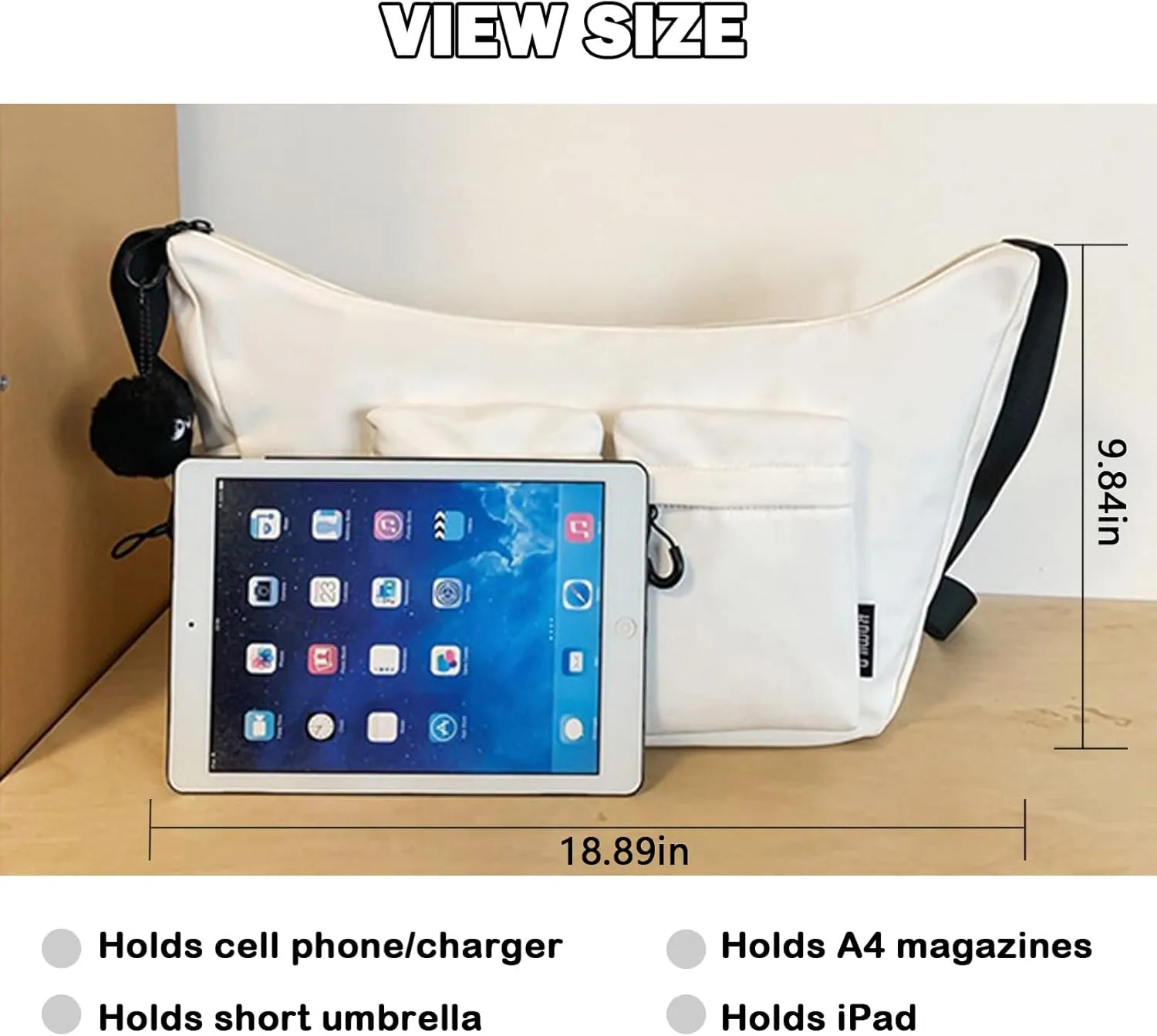 Dallaswind Large Capacity Messenger Canvas Bag -Water Resistant,Large Crossbody Bag Shoulder Purse,Vintage Canvas Satchel