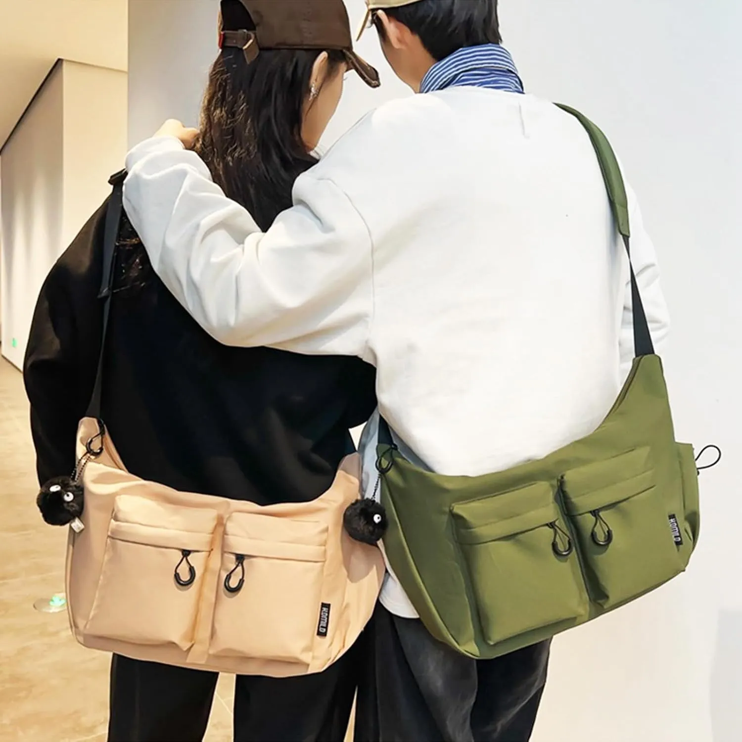 Dallaswind Large Capacity Messenger Canvas Bag -Water Resistant,Large Crossbody Bag Shoulder Purse,Vintage Canvas Satchel