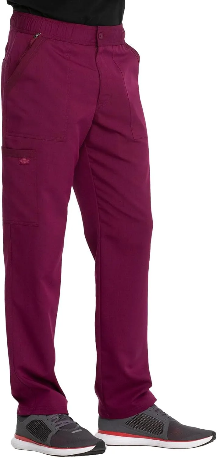 Dickies Men's Scrub Pant Mid Rise Straight Leg Pants with 6 Pockets, Zip Fly Front DK220