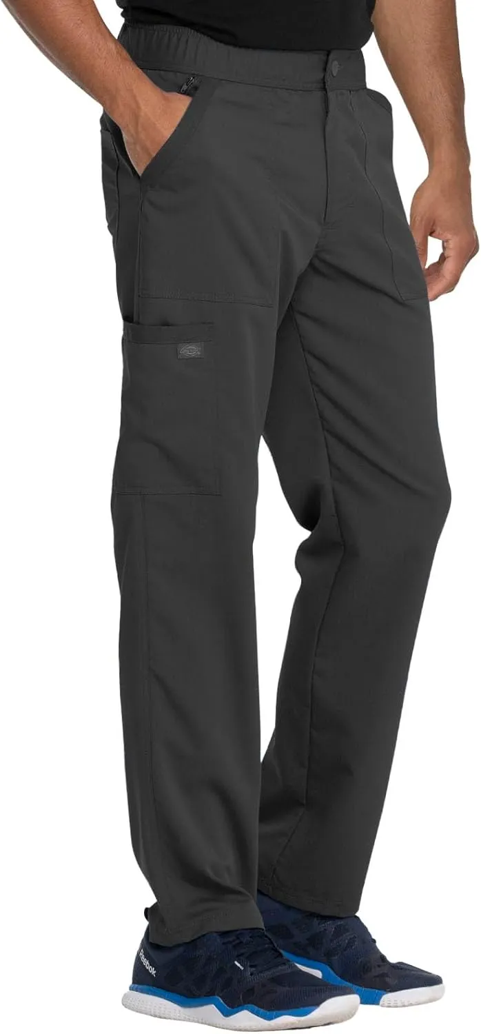 Dickies Men's Scrub Pant Mid Rise Straight Leg Pants with 6 Pockets, Zip Fly Front DK220