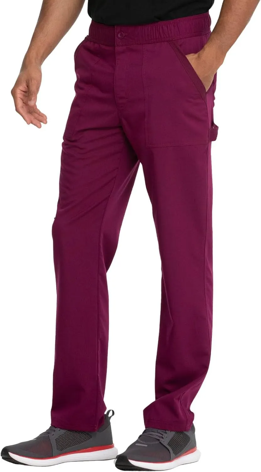 Dickies Men's Scrub Pant Mid Rise Straight Leg Pants with 6 Pockets, Zip Fly Front DK220