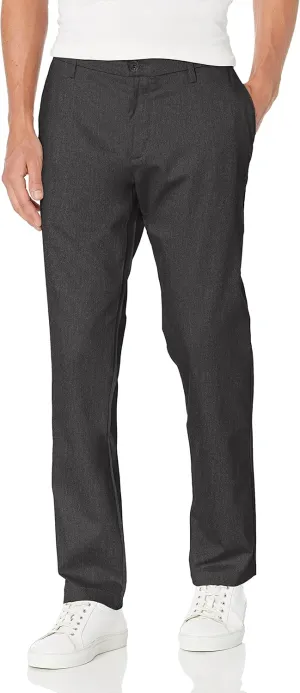 Dockers Men's Athletic Fit Signature Khaki Lux Cotton Stretch Pants, Charcoal Heather, 33W x 34L