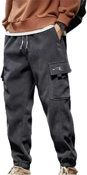 Dvbfufv Men Spring Elastic Waist Casual Pants Male Straight Drawstring Harem Pant Jogging Sports Trousers