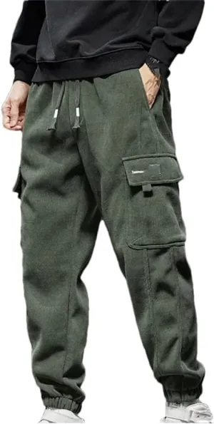 Dvbfufv Men Spring Elastic Waist Casual Pants Male Straight Drawstring Harem Pant Jogging Sports Trousers
