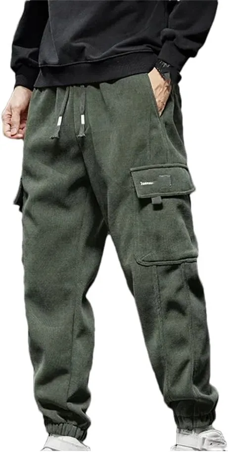 Dvbfufv Men Spring Elastic Waist Casual Pants Male Straight Drawstring Harem Pant Jogging Sports Trousers