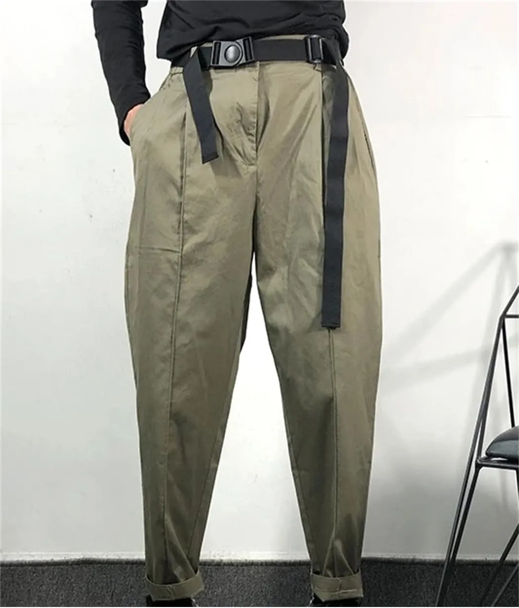 Dvbfufv Men's Casual Harem Pants Men Clothing Streetwear Gothic Sweatpants Men Spring Loose Trousers