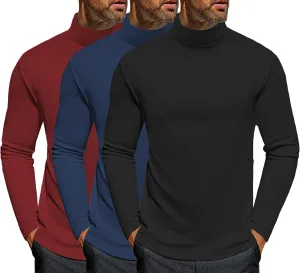 Ekouaer Men's Turtleneck Long Sleeve Turtle Neck Shirts Basic Lightweight Undershirt Thermal Pullover Sweater S-XXL