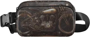 Fanny Pack Water Resistant Adjustable Belt Crossbody Waist Pack for Running Hiking Traveling-Steampunk Motorcycle Print 85.31.6 inch