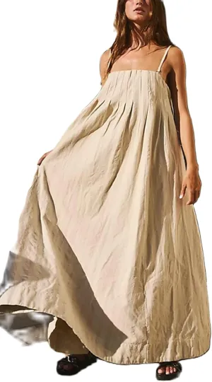 Faretumiya Women Spaghetti Strap Maxi Dress Graffiti Print Flowy Long Dresses Y2K Summer Vacation Cami Sundress