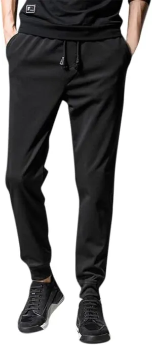 Feet Casual Beam Drawstring Pants Pocket Solid Fashion Mens Trousers Sports Men's Pants Chinos Slim Fit