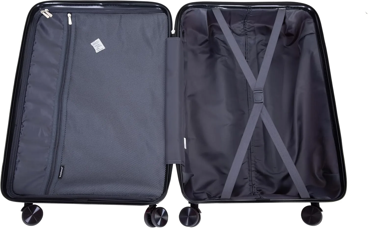 FUNNy elf Lightweight Luggage Sets Set of 3, 3-Piece Set Hardshell Suitcase with Spinner Wheels & TSA Lock & Hooks and Name, PP Luggage Sets Travel Essential (Blue)