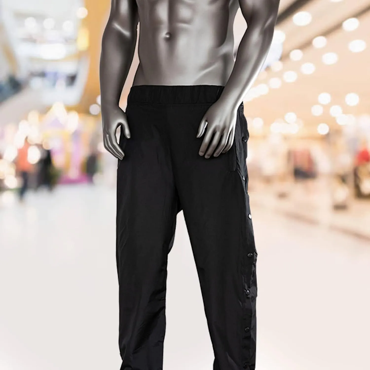Funny Guy Mugs Tear Away Pull On Pants - Post-Surgery Snap Button Tearaway Elastic Waist Pants - Retro Windbreaker Pants