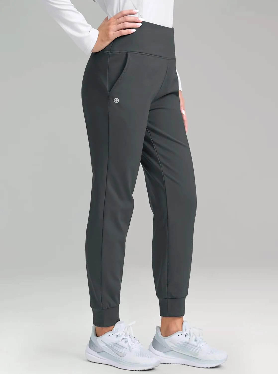 G Gradual Women's Fleece Lined Joggers High Waisted Water Resistant Thermal Hiking Pants Cold Weather Sweatpants with Pockets