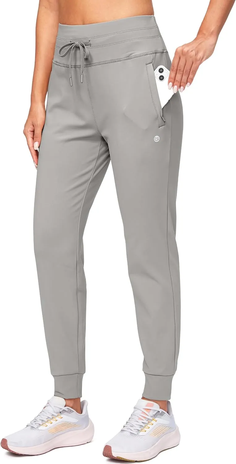 G Gradual Women's Fleece Lined Joggers High Waisted Water Resistant Thermal Winter Sweatpants Running Hiking Pockets
