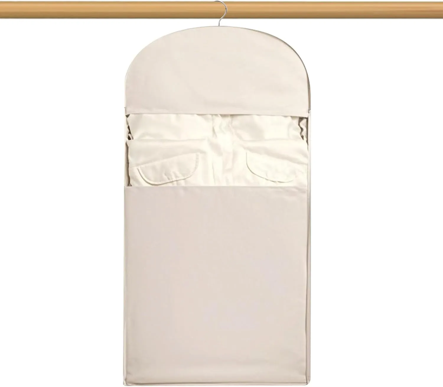 Garment Bag - Velvet Closet Storage Bag | Hangable Clothing Dust Bags With Self-Compression Zipper | Closet Garment Organization Covers For Home Bedroom College Dorm Apartment