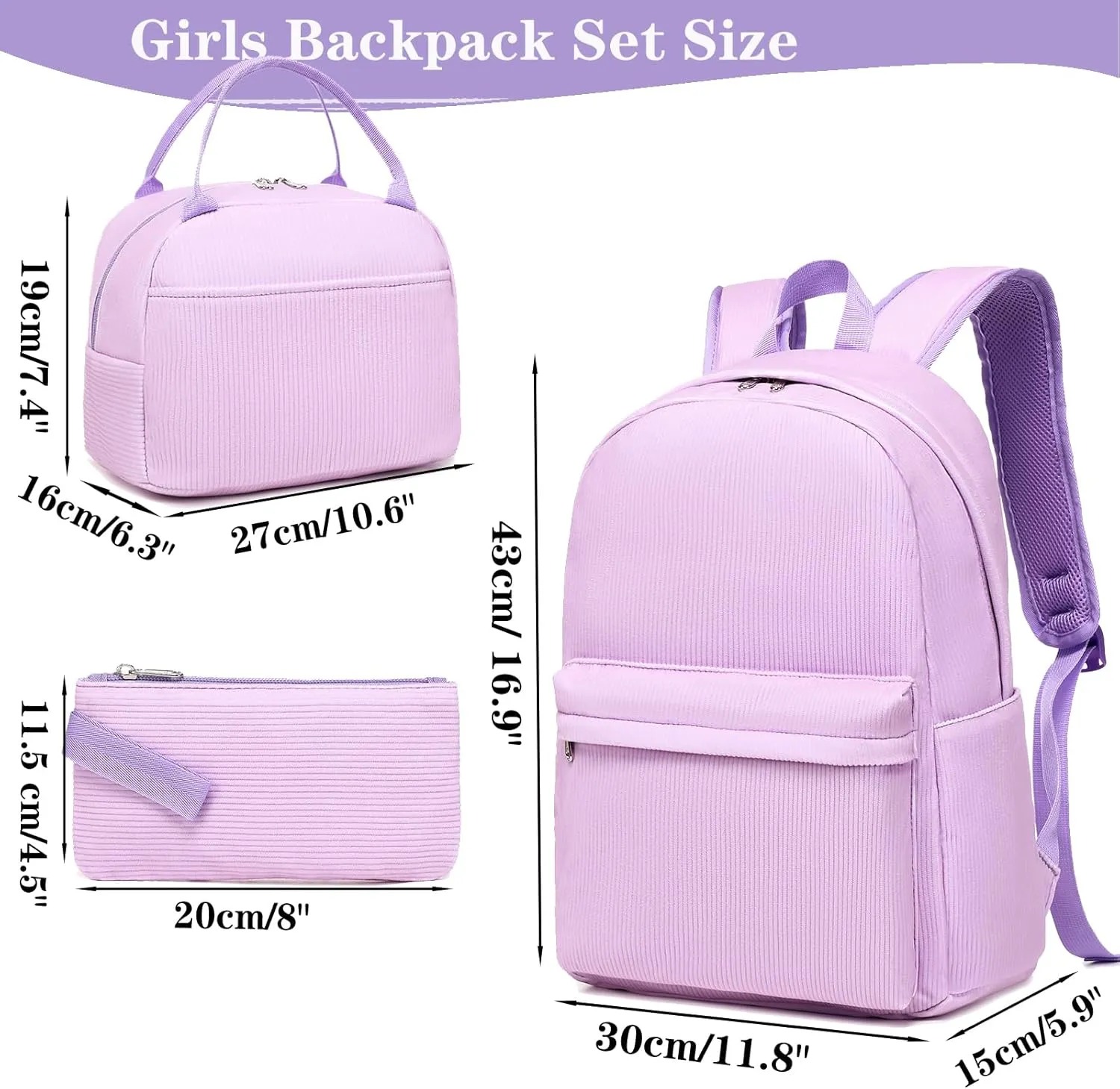 Girls Backpack School Backpack for Boys and Girls Laptop Backpack Water Resistant Middle School Bags Kids Backpacks