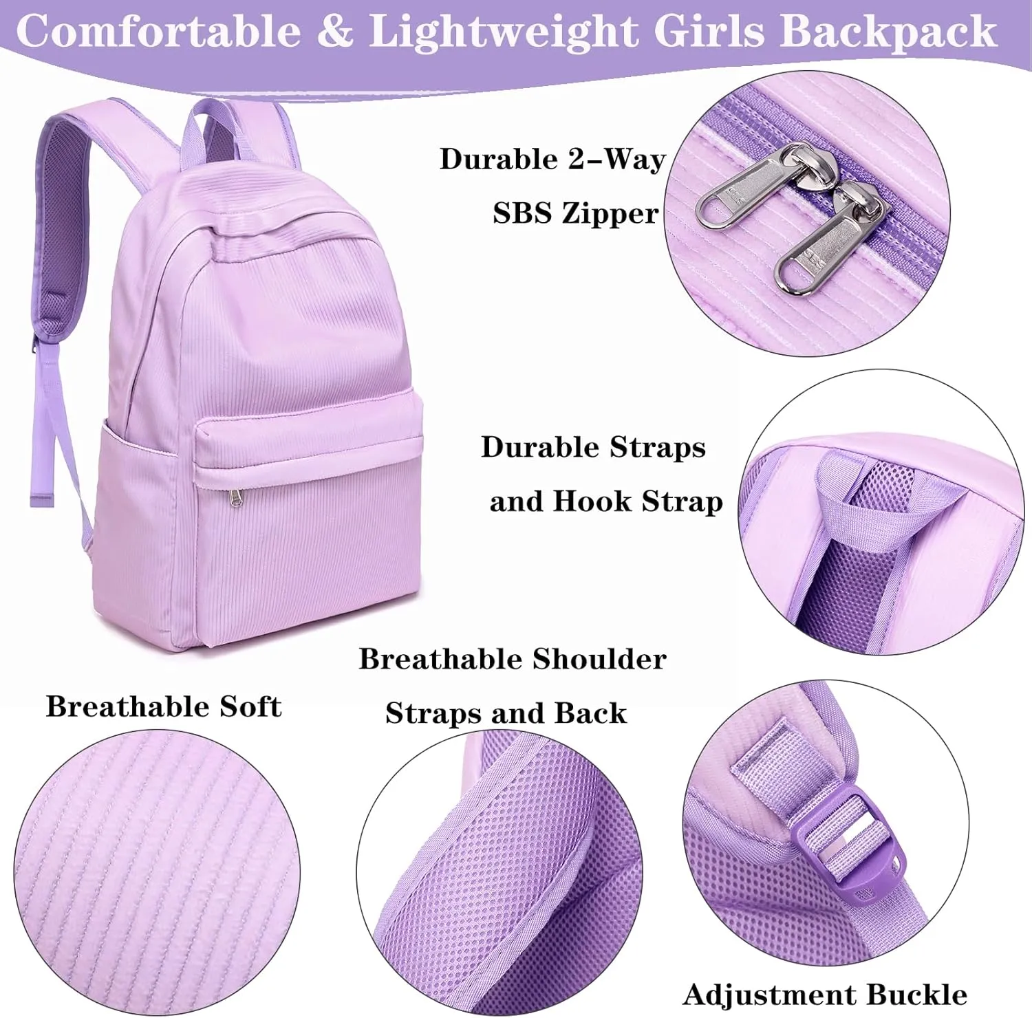Girls Backpack School Backpack for Boys and Girls Laptop Backpack Water Resistant Middle School Bags Kids Backpacks