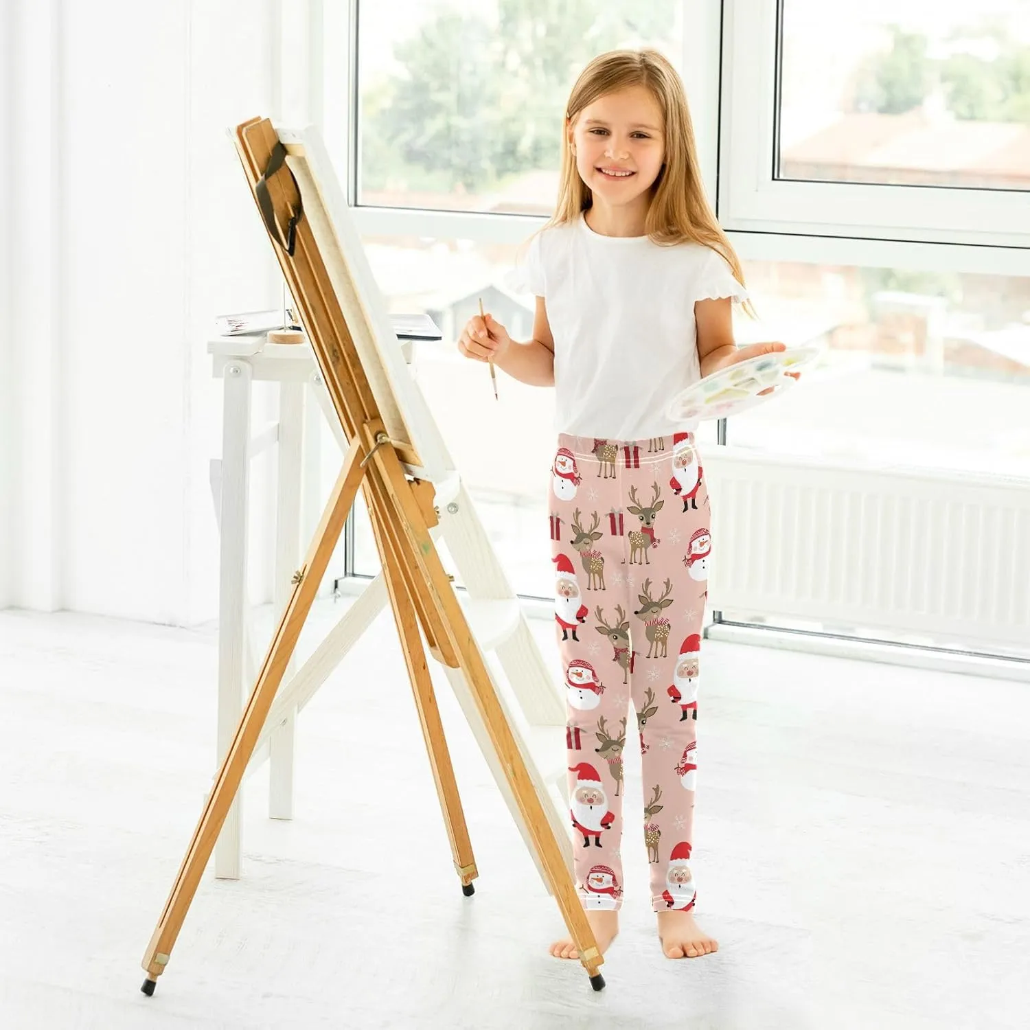 Girls Prints Leggings Yoga Pants Tights Trousers for Kids in 4T to 10 Years