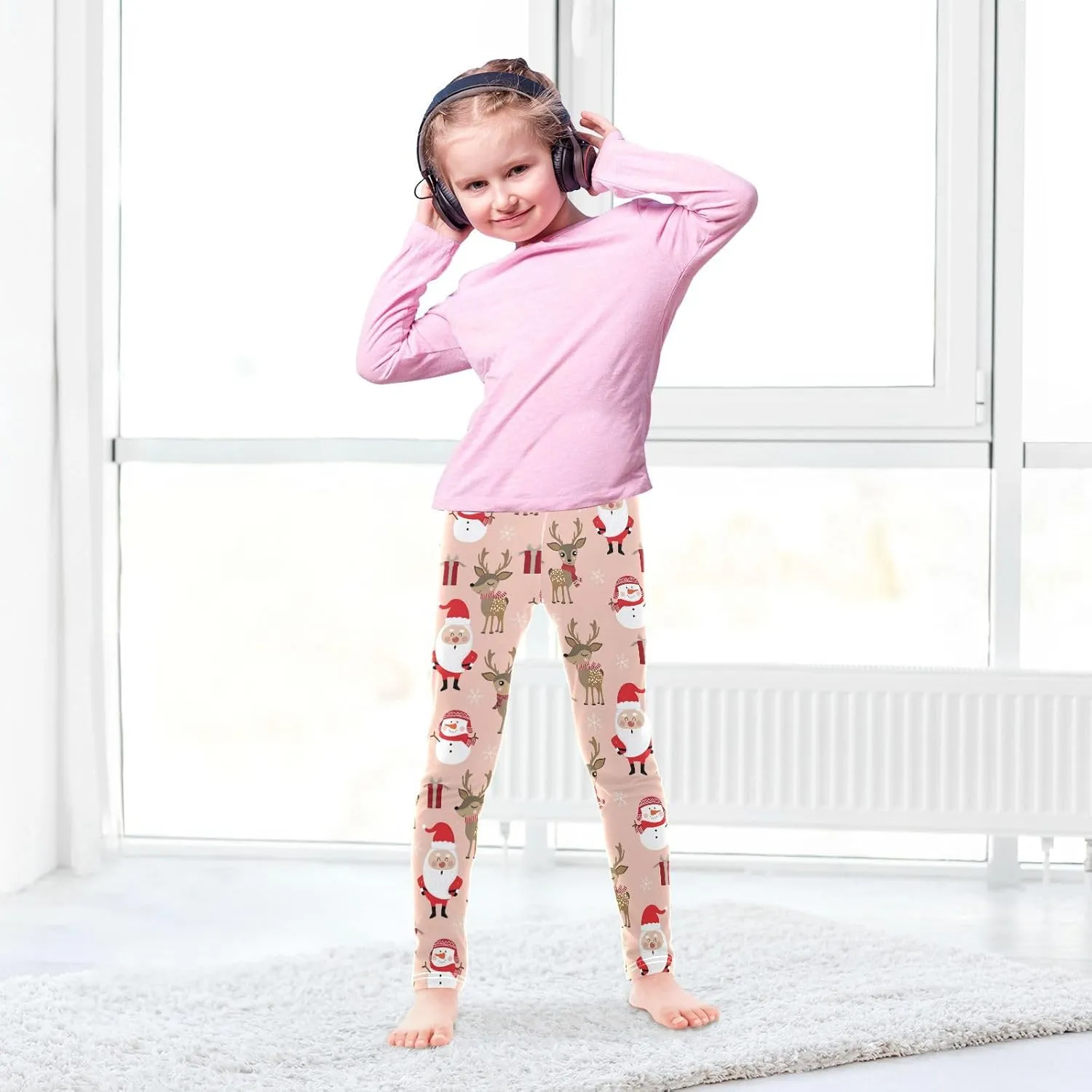 Girls Prints Leggings Yoga Pants Tights Trousers for Kids in 4T to 10 Years