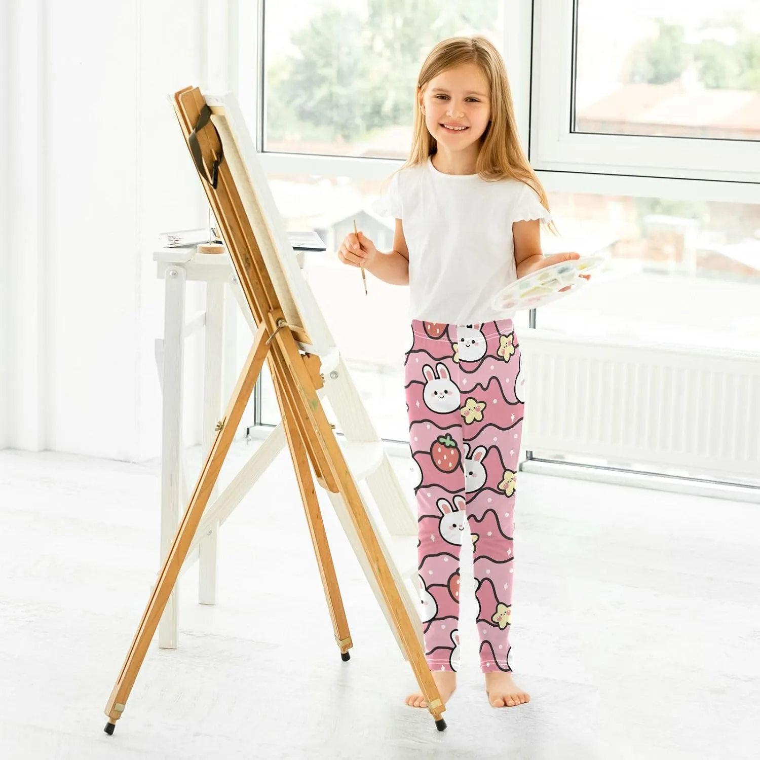 Girls Prints Leggings Yoga Pants Tights Trousers for Kids in 4T to 10 Years