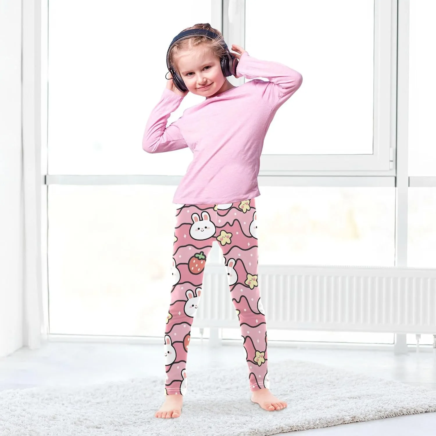 Girls Prints Leggings Yoga Pants Tights Trousers for Kids in 4T to 10 Years