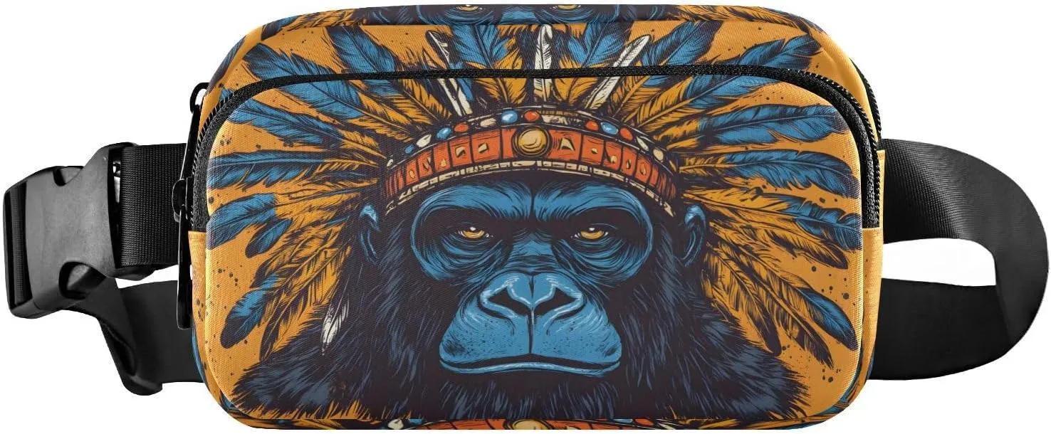 Gorilla Chief Fanny Pack Water Resistant, Women Men Waist Pack Sling Bag Purse for Travel Hiking