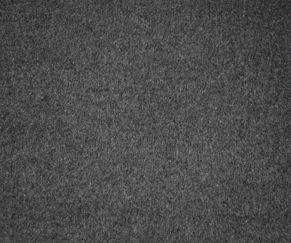 Gray Melton Wool Polyester Blend Brushed Woven Jacketing Fabric