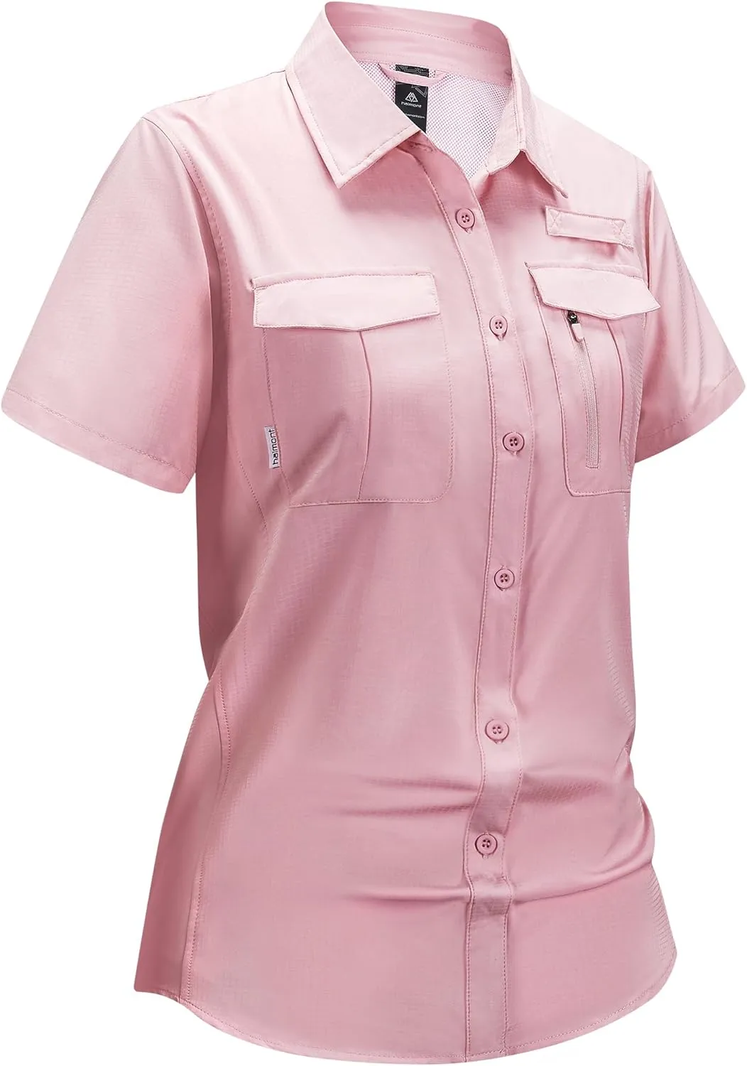Haimont Women's Sun Protection Fishing Hiking Shirts Button Down Short Sleeve Water Resistant Quick Dry Outdoor
