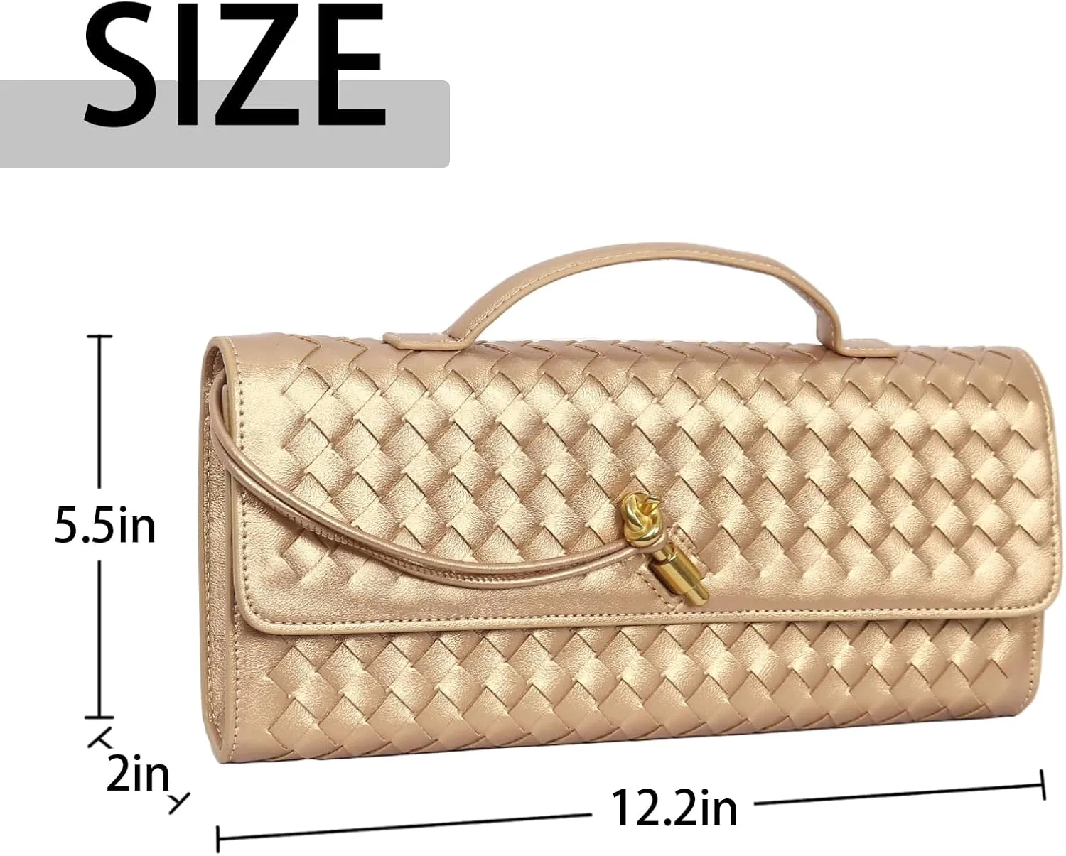 Handwoven solid color soft leather handbag, crossbody bag, women's party bag