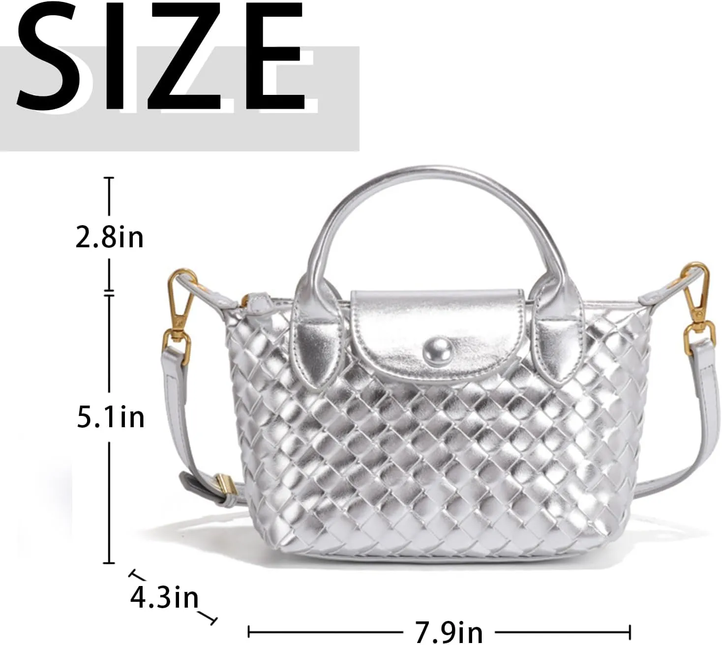 Handwoven solid color soft leather handbag, crossbody bag, women's party bag