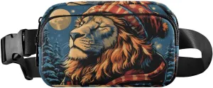 Hiking Lion Fanny Packs for Women Men, Water Resistant Waist Pack Sling Bag Purse for Travel Hiking