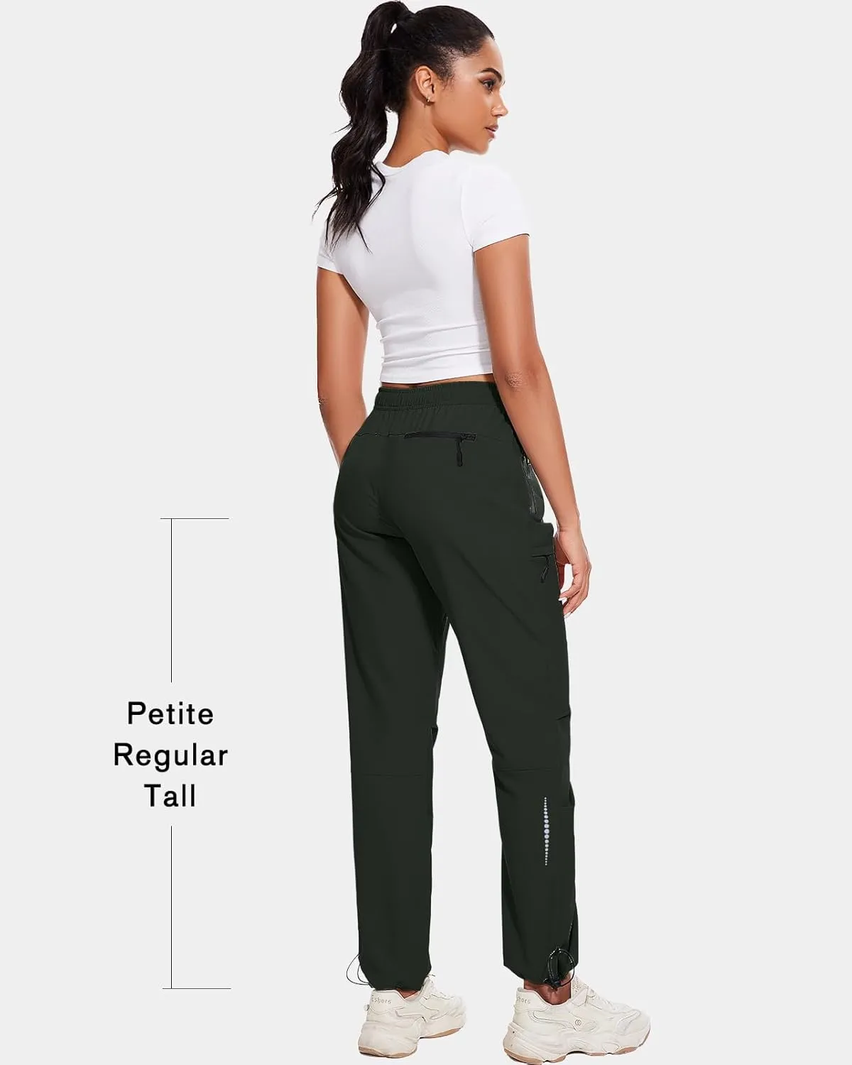 Hiking Pants Women Cargo Joggers for Women Summer Golf Travel Pant Lightweight Elastic Quick Dry Water Resistant with Pockets