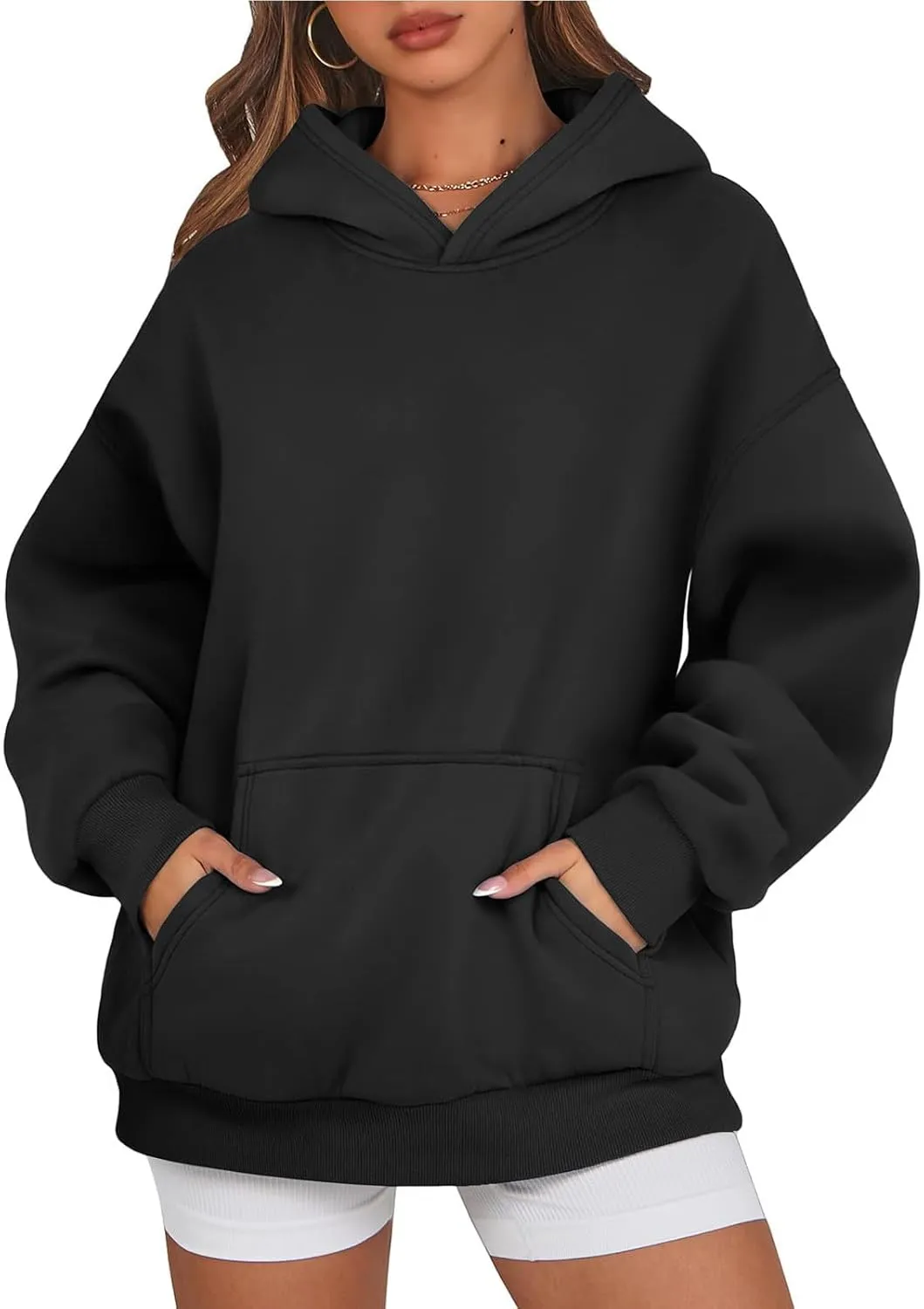 Hoodies for Women Trendy Oversized Hoodie Long Sleeve Y2k Hoodies Sweatshirt with Pockets Fleece Loose Fit Hoodie