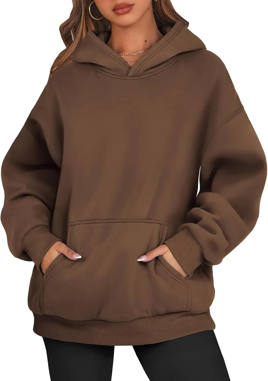 Hoodies for Women Trendy Oversized Hoodie Long Sleeve Y2k Hoodies Sweatshirt with Pockets Fleece Loose Fit Hoodie
