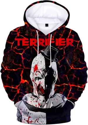 Horror Movie 3D Printed Hoodies Graphic Pullover Hooded Sweatshirt for Men Women Teen
