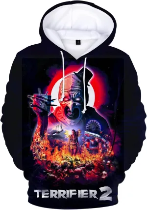 Horror Movie 3D Printed Hoodies Graphic Pullover Hooded Sweatshirt for Men Women Teen
