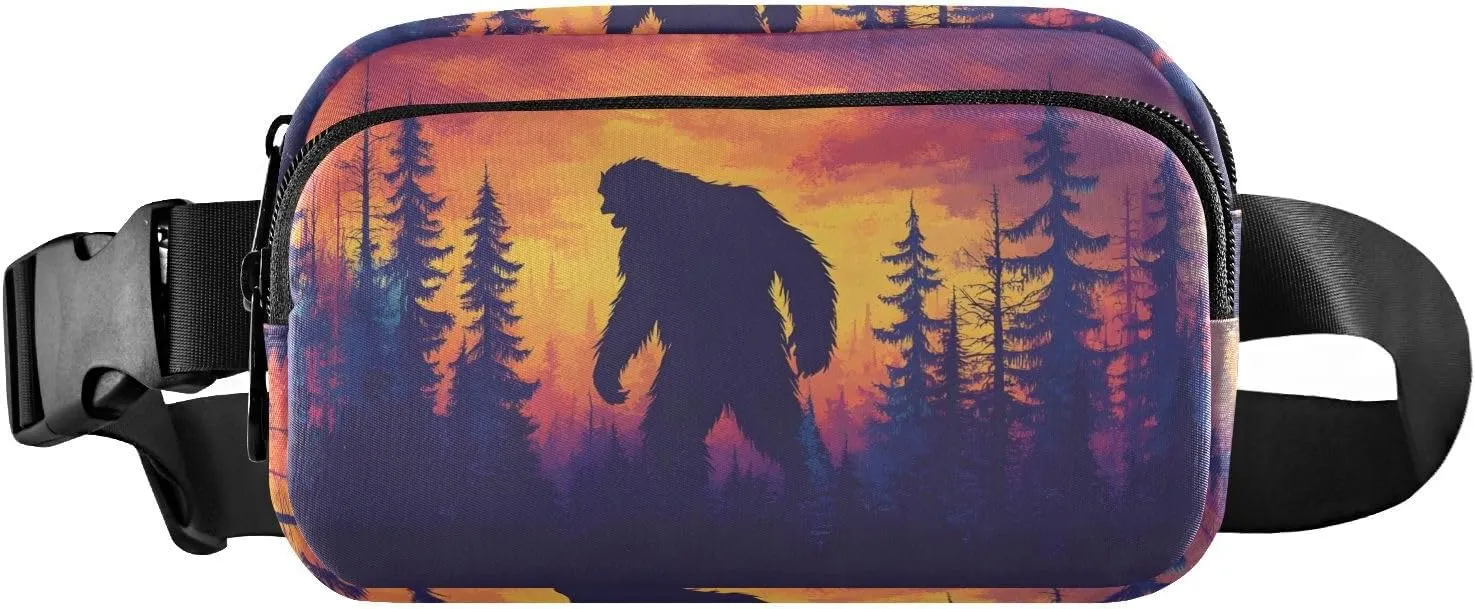 Huge Sasquatch Fanny Pack Water Resistant Waist Pack Sling Bag Purse for Women Men Travel Hiking