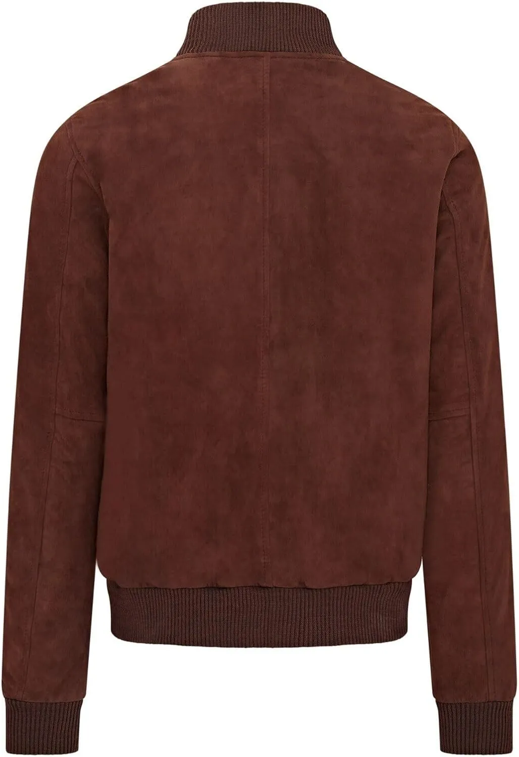 Infinity Leather Mens Soft Goat Suede MA-1 Varsity Bomber Jacket