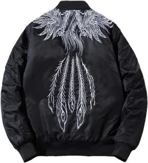 Jacket Men Phoenix Embroidered Sukajan Windbreaker Japanese Baseball Coat Spring Winter Padded Clothing Ma-1