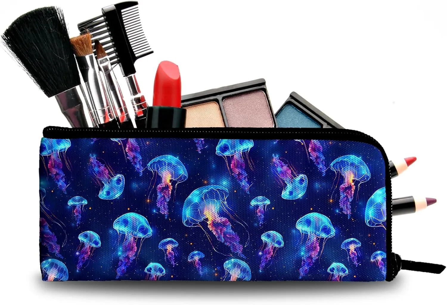 Jellyfish Cosmetic Bag Makeup Bag for Women, Portable Makeup Pouch for Travel Water-resistant Toiletry Bags