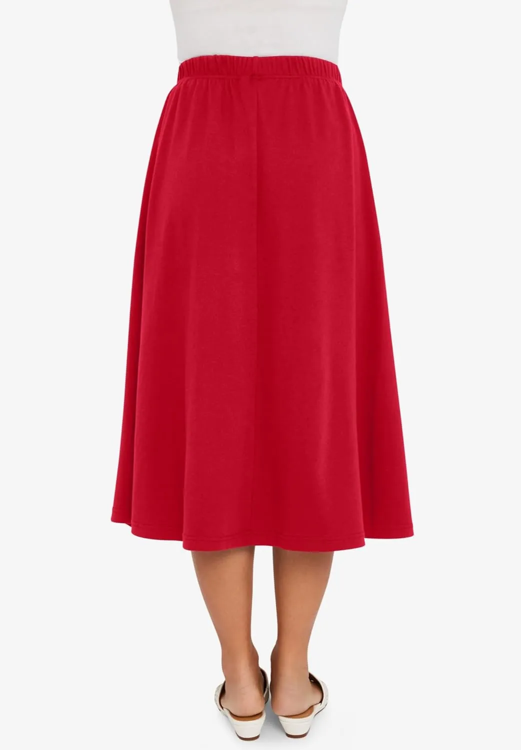 Jessica London Women's Plus Size Soft Ease Midi Skirt