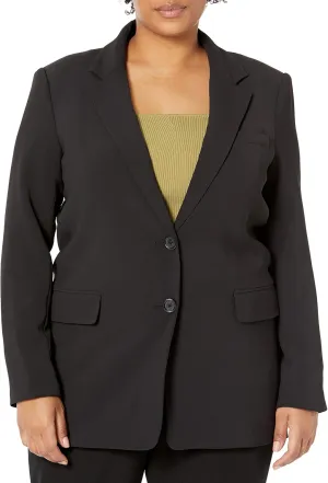 Karl Lagerfeld Paris Women's Everyday Suiting Long Sleeve Soft Jacket