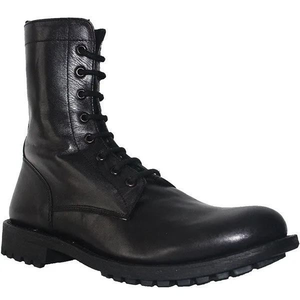 Kixters Spencer - Antique Black Leather Combat Boot