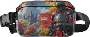 Knight Painting Fanny Pack Water Resistant, Women Men Waist Pack Sling Bag Purse for Travel Hiking