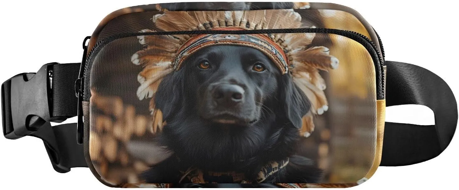 Labrador Chief Fanny Pack Water Resistant, Women Men Waist Pack Sling Bag Purse for Travel Hiking