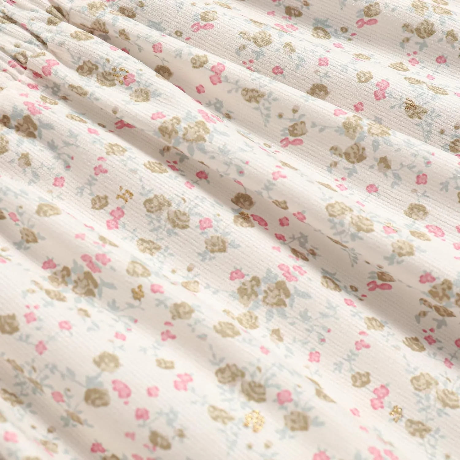 Ladies' High-Waisted Printed Skirt with Elastic Waist and Pleated Skirt in Spring Summer Autumn and Winter