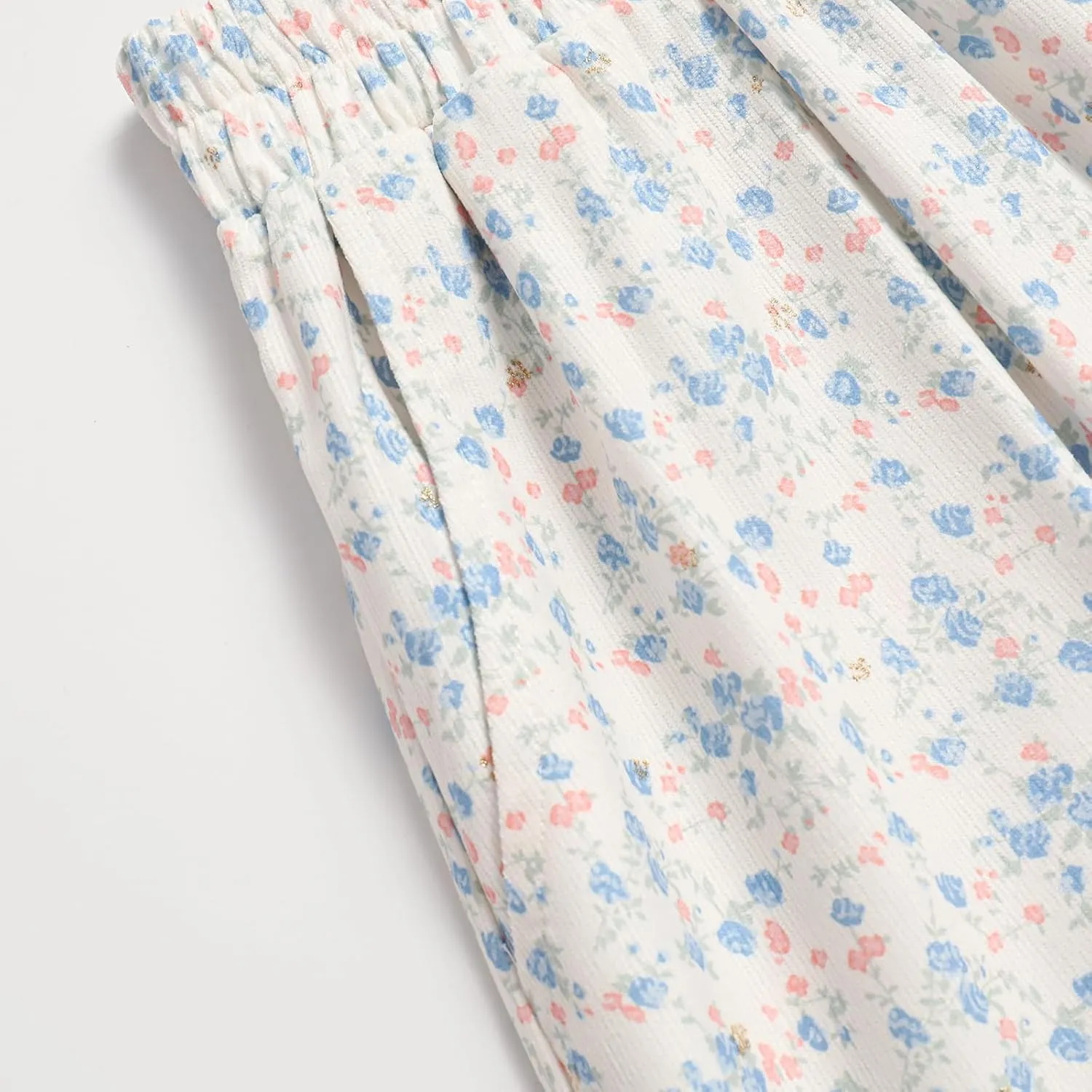 Ladies' High-Waisted Printed Skirt with Elastic Waist and Pleated Skirt in Spring Summer Autumn and Winter