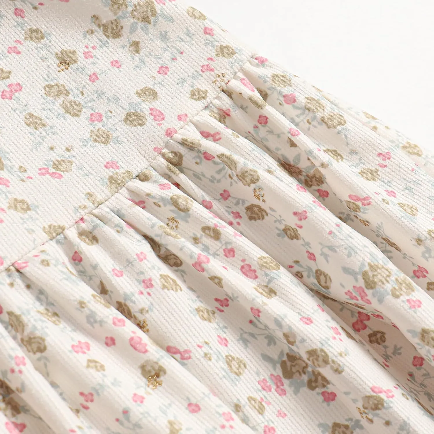 Ladies' High-Waisted Printed Skirt with Elastic Waist and Pleated Skirt in Spring Summer Autumn and Winter