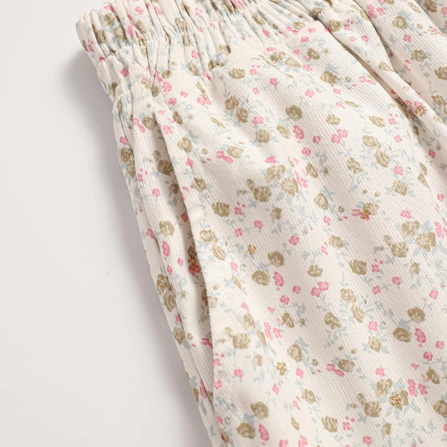 Ladies' High-Waisted Printed Skirt with Elastic Waist and Pleated Skirt in Spring Summer Autumn and Winter